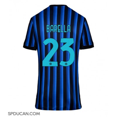 Zenski Nogometni Dres Inter Milan Nicolo Barella #23 Domaci 2025-26 Kratak Rukav Zenski Nogometni Dres Inter Milan Nicolo Barella #23 Domaci 2025-26 Kratak Rukav